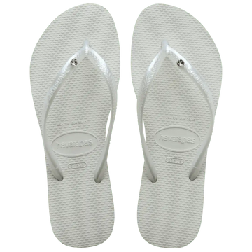 Women's Slim Crystal Flip Flops