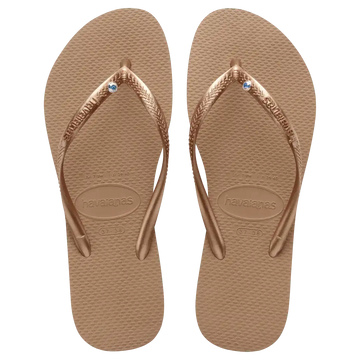 Women's Slim Crystal Flip Flops