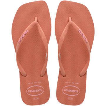 Women's Slim Square Logo Pop Up Flip Flops