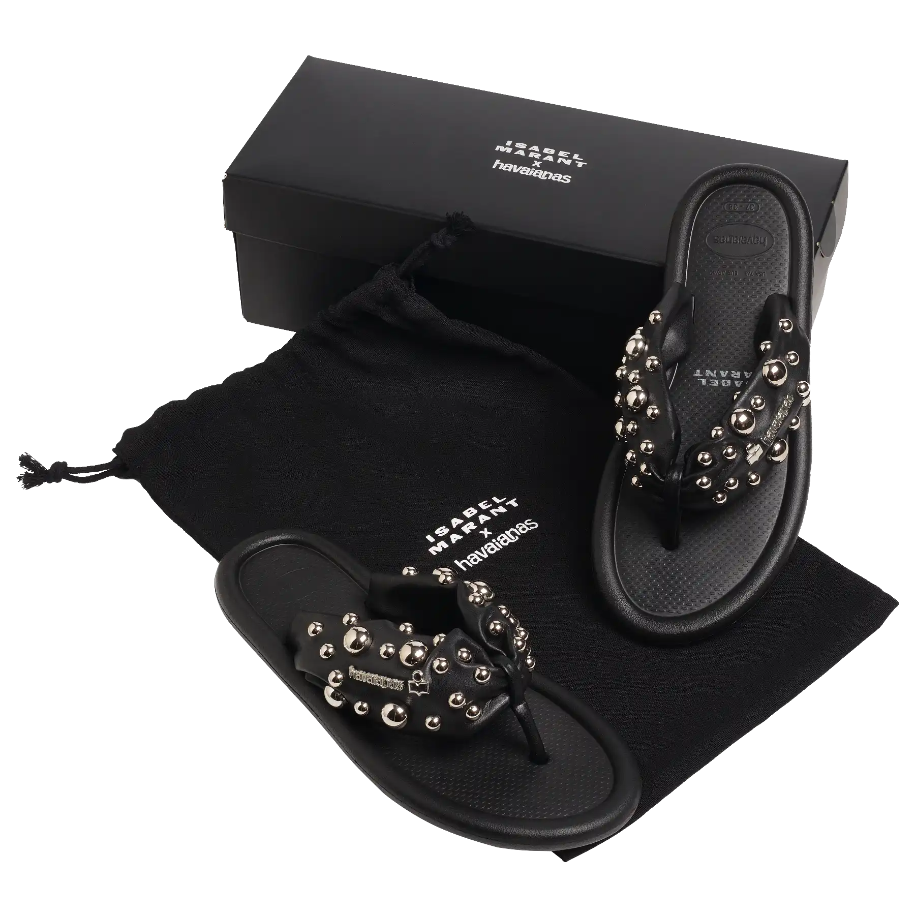 Women's Isabel Marant Maxi Puffed Studs Flip Flops
