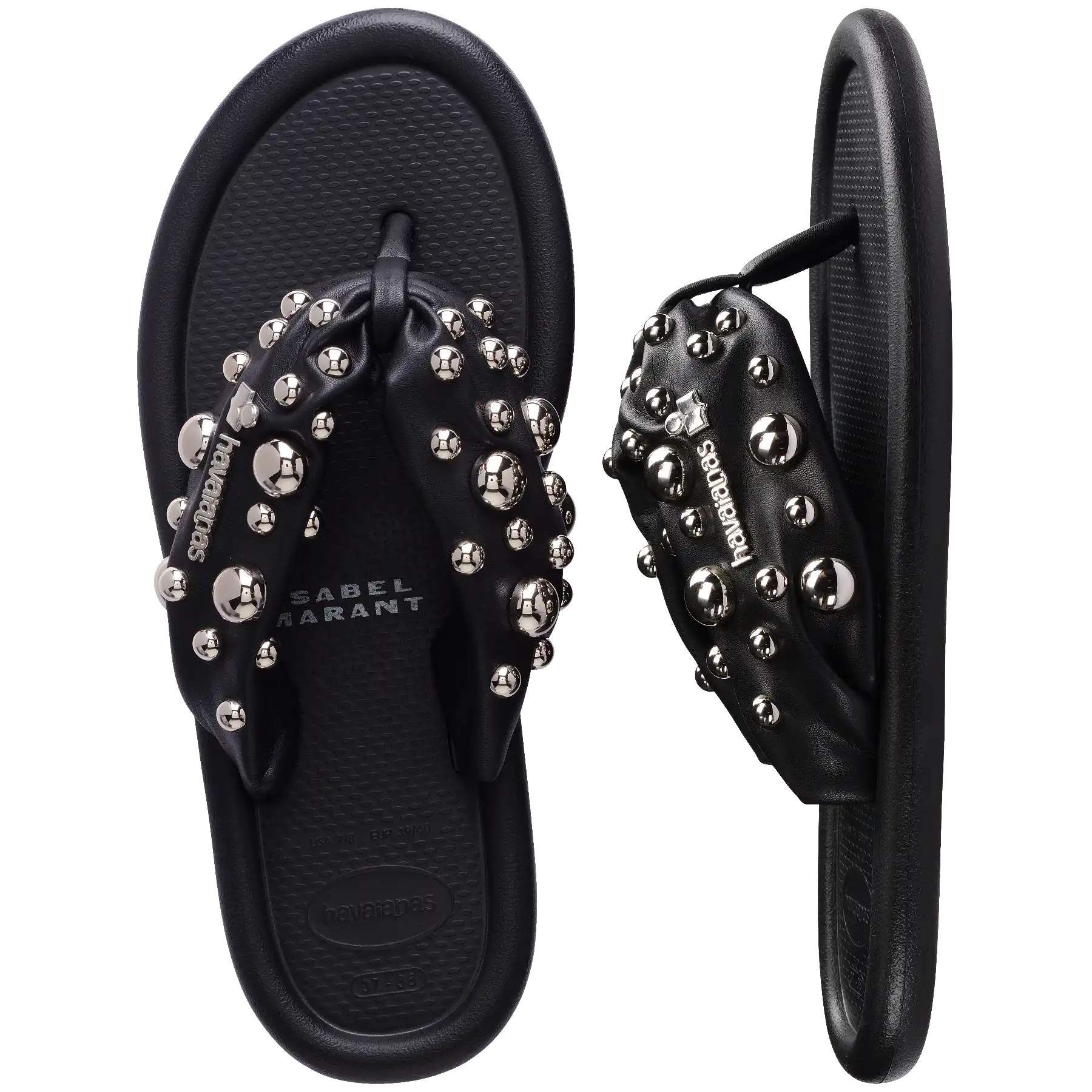 Women's Isabel Marant Maxi Puffed Studs Flip Flops